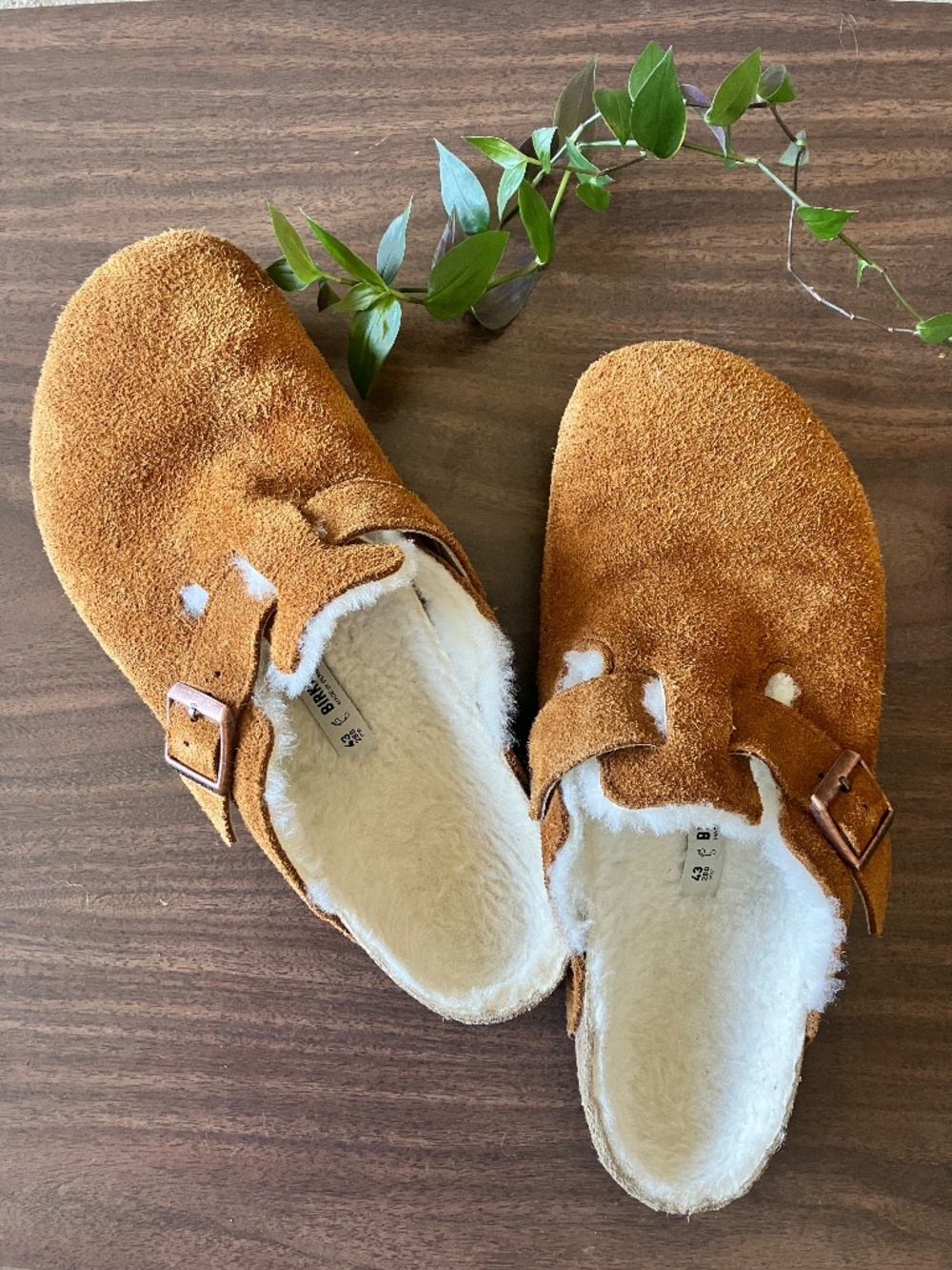 Boston Shearling Mink 43 Men’s 10 - 10.5 excellent condition suede slip clog